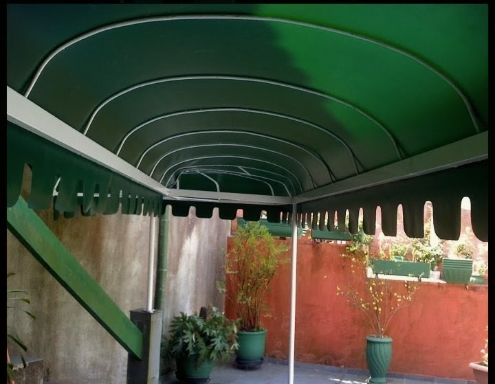 Cobertura verde em pátio